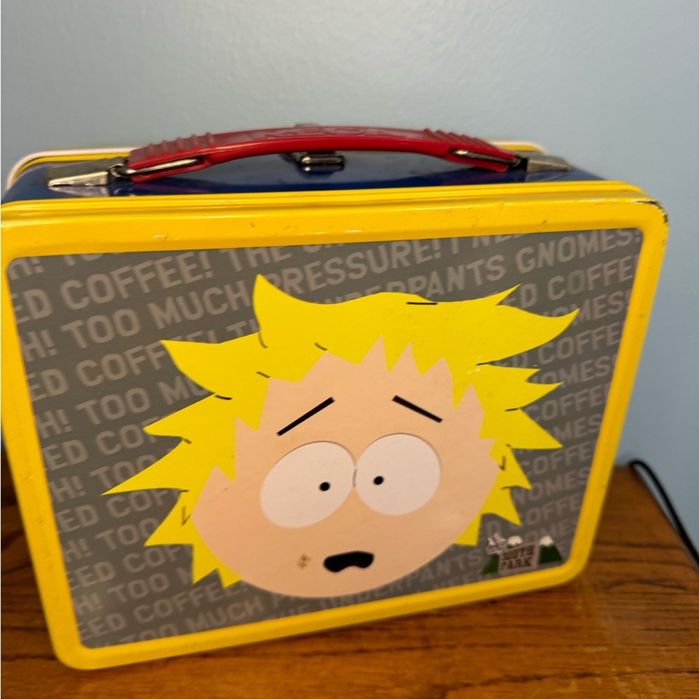 South Park metal Cartoon Character Lunchbox - Yellow and Blue